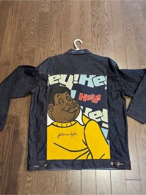 NWOT Vintage FUBU Fat Albert Painted Jean Jacket size XL
